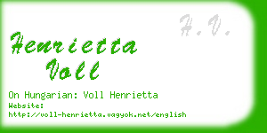 henrietta voll business card